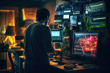 An engineer is using creative methods to design a set of intelligent system equipment