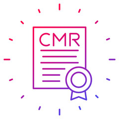 CMR transport document line design icon