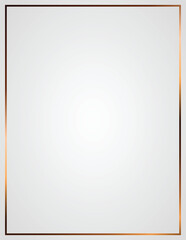 white background with luxury golden border looks like a frame. Premium glowing backdrop empty for text