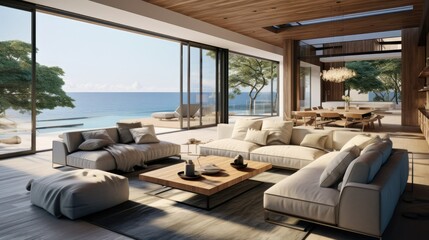 Luxury coastal style home, beautiful interior design
