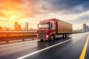 Fototapeta na wymiar truck, freight transportation, logistics services
