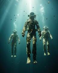 Fototapeta premium scuba diver in action