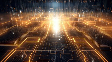 digital technology circuit lines illustration modern tech, abstract light, line communication digital technology circuit lines