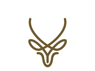deer antlers on white background