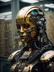 Fototapeta premium robot cyborg soldier