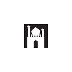 mosque icon logo template abstract vector illustration design