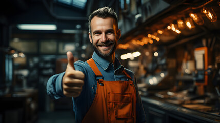 Mechanic in an auto repair shop