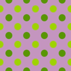 Green polka dots pastel seamless pattern background 