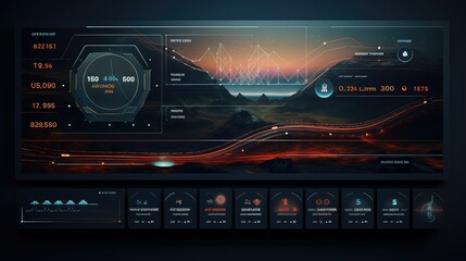 Fototapeta premium road route dashboard futuristic illustration app location, technology navigation, city ui road route dashboard futuristic