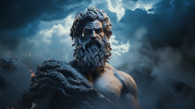 Zeus - The greek god of thunder.generative ai
