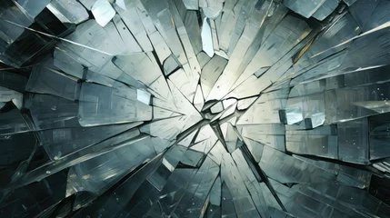Foto op Plexiglas shatter scattered glass shatters illustration crack explosion, fragment destroy, texture broken shatter scattered glass shatters © sevector