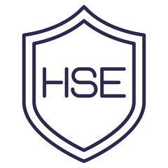 HSE line icon, Health, Safety, Environment