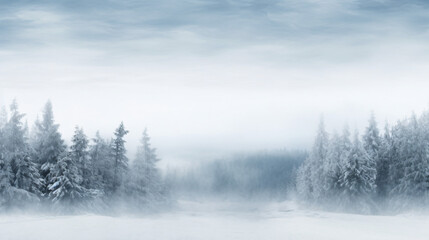 misty morning in the forest