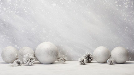 White snow Christmas holiday banner background template
