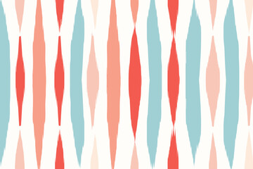 Ikat stripe pattern, wallpaper, background, hand-drawn cartoon Illustrations in minimalist vector style