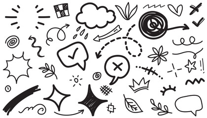 doodle-lines-arrows-circles-and-curves-vector-hand-drawn