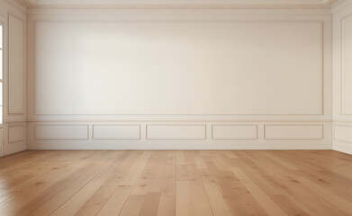  empty room with white walls and wooden floors