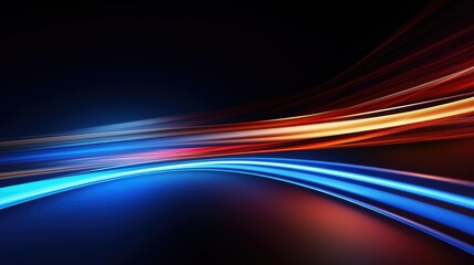 fast light motion trails illustration movement abstract, line blue, blur night fast light motion trails