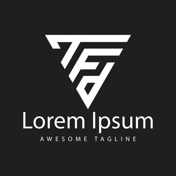 TFD letter logo design icon