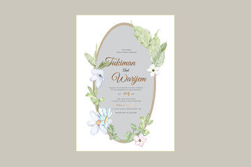 Free vector floral weeding card