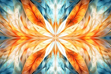 Dive into the realistic world of abstract symmetry, where intricate designs create mesmerizing balance, Generative AI

