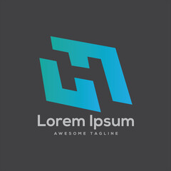 Obraz premium H letter logo design icon