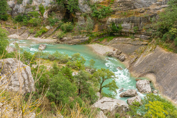 La rivière le Verdon en Provence-Alpes-Côte d'Azur 
en France