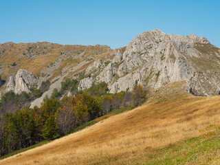 Arjana Peak in Cernei Mountains, Carpathian Range, Romania, Europe