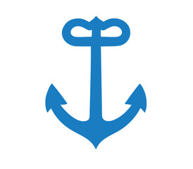 Anchor logo design Vector illustration on white background