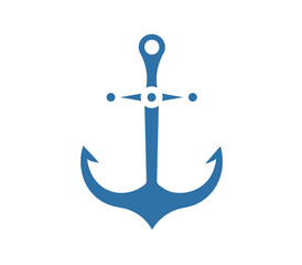 Anchor logo design Vector illustration on white background