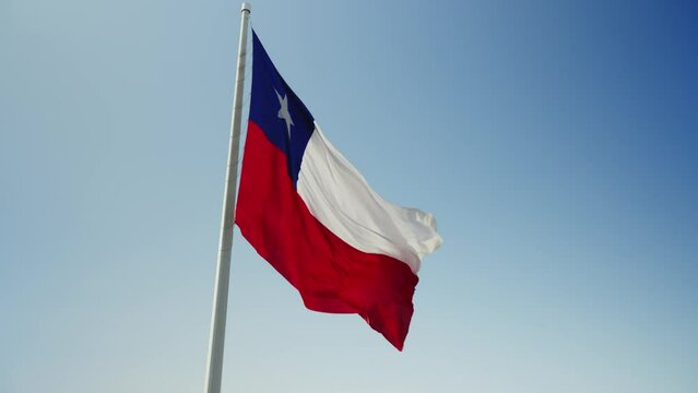 Flag of Chile, Arica, Chile.