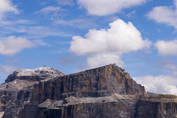A view of the Dolomites and the countryside into Val di Fassa - Timelapse