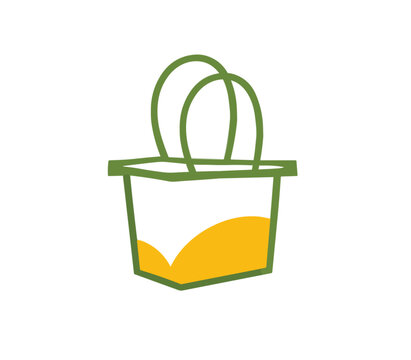 Creative Shopping Bag Logo Design Vector PNG Symbol Illustration