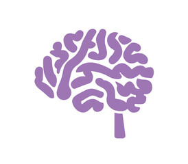 Brain line illustration mind vector PNG image