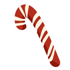 Candy Cane Vector Isolate Element