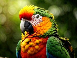 Fototapeta premium Very colorful macaw bird face