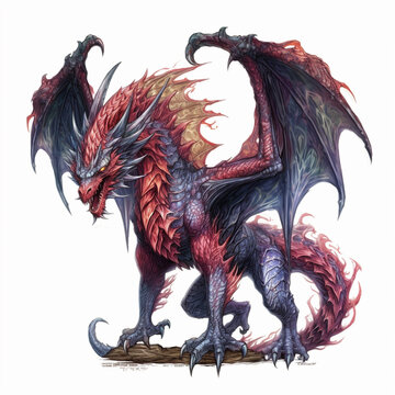 Illustration of Fafnir on a white background