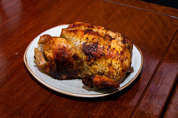 roasted chicken on a plate