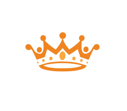 Crown golden logo vector png image