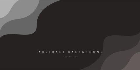 Black and gray wave color modern abstract background. vector design	
