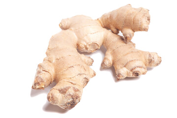 Fresh ginger isolated on white background