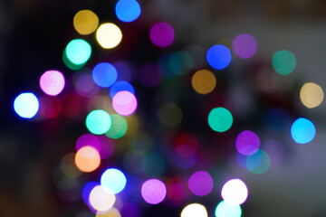 abstract christmas bokeh lights
