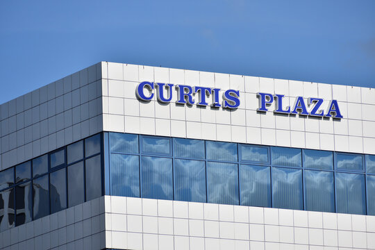 Curtis Plaza business center facade. WARSAW, POLAND - JUNE 12, 2023