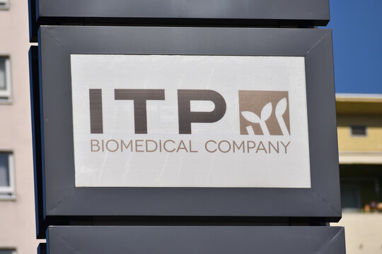 ITP Biomedical company signage at the office building. WARSAW, POLAND - JUNE 12, 2023