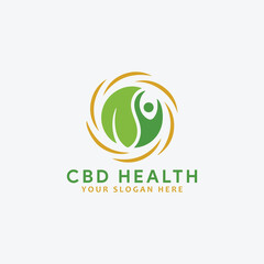 marijuana cbd health logo design