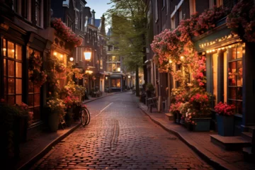 Gordijnen street at night © Natural beauty 