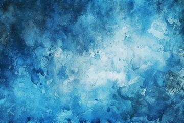 Grunge dark blue watercolor background with abstract texture for banners. Generative AI - obrazy, fototapety, plakaty