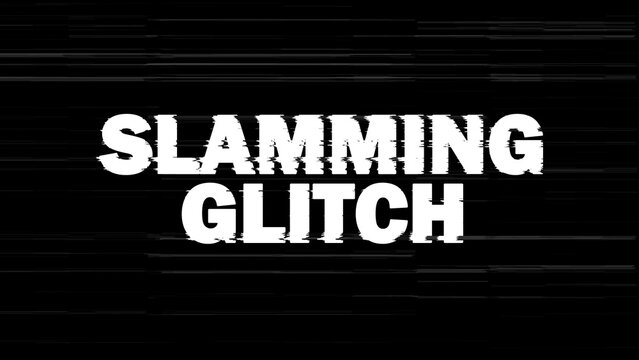 Epic Slamming Glitch Text Title Intro Template