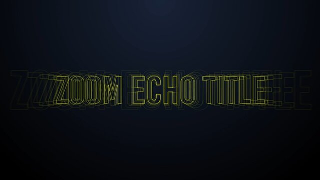 Snappy Zoom Echo Title Intro Template