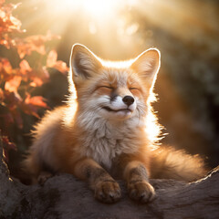 Obraz premium sun fox
